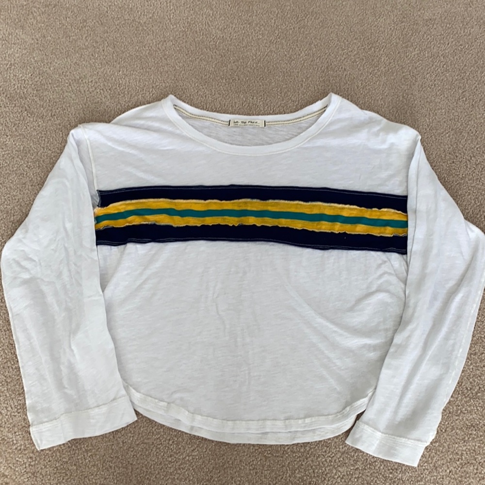 Free People women’s long sleeve cotton top